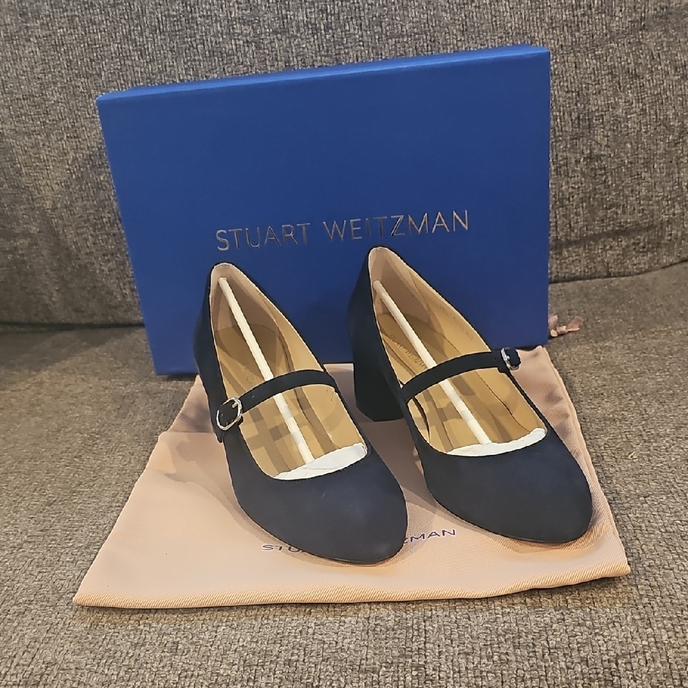 Stuart Weitzman  Suede Mary Jane Heels